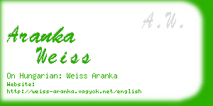 aranka weiss business card